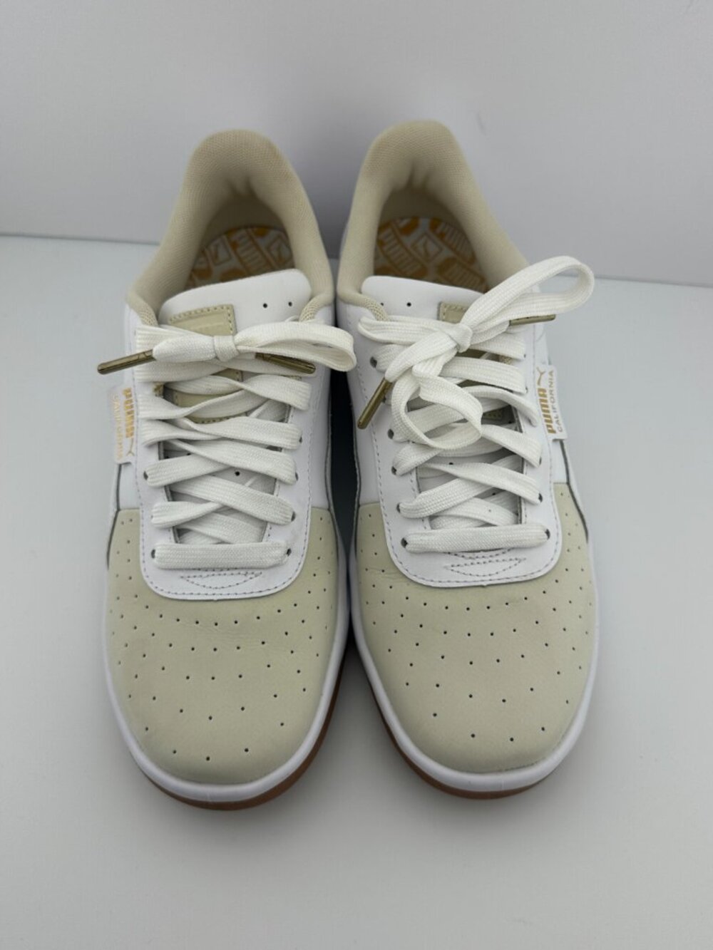 PUMA CALIFORNIA EXOTIC WOMEN'S SNEAKERS WHISPER WHITE-CREAM SIZE 7.5
